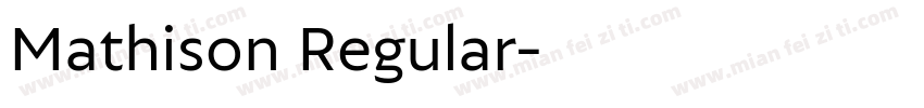 Mathison Regular字体转换